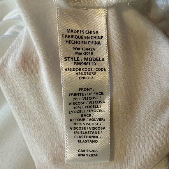 Splendid Draped Business Casual Office High Low Blouse White Women’s XS - Picture 6 of 6